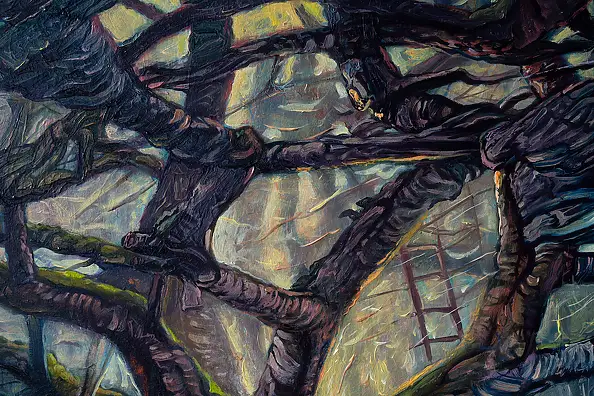 Wojciech Pater, Europa po Wojnie - Część I - Przemienienie, Obraz olejny - płyta, 80 x 60
