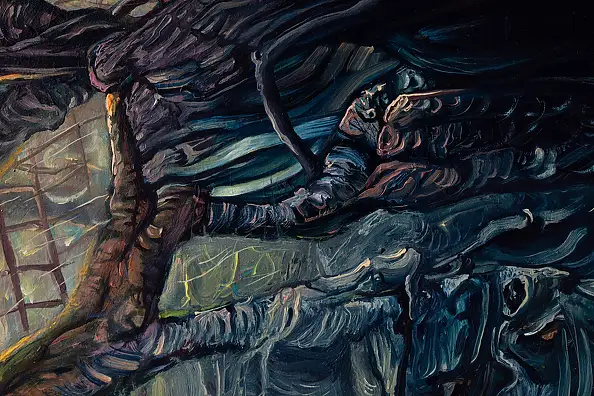 Wojciech Pater, Europa po Wojnie - Część I - Przemienienie, Obraz olejny - płyta, 80 x 60