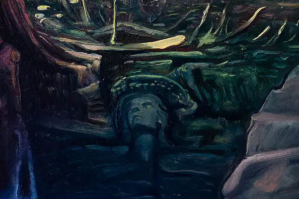 Wojciech Pater, Europa po Wojnie - Część I - Przemienienie, Obraz olejny - płyta, 80 x 60