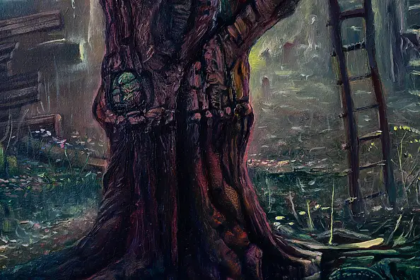 Wojciech Pater, Europa po Wojnie - Część I - Przemienienie, Obraz olejny - płyta, 80 x 60