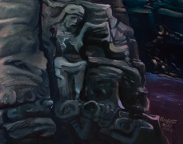 Wojciech Pater, Europa po Wojnie - Część I - Przemienienie, Obraz olejny - płyta, 80 x 60