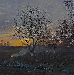Danil Shurykin, Abendsonne, Ölbild - tafel, 40 x 30