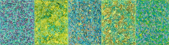 Pamela Rys, Sempreverde, Impasto, Quadro ad acrilico, Rilievo, Tecniche miste - tela, 150 x 40