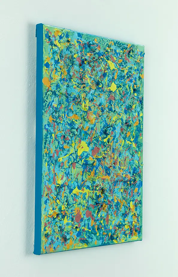 Pamela Rys, Sempreverde, Impasto, Quadro ad acrilico, Rilievo, Tecniche miste - tela, 150 x 40