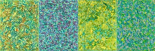 Pamela Rys, Evergreen, Impasto, Obraz akrylowy, Relief, Techniki mieszane - płótno, 120 x 40