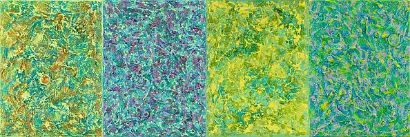 Pamela Rys, Evergreen, Impasto, Obraz akrylowy, Relief, Techniki mieszane - płótno, 120 x 40