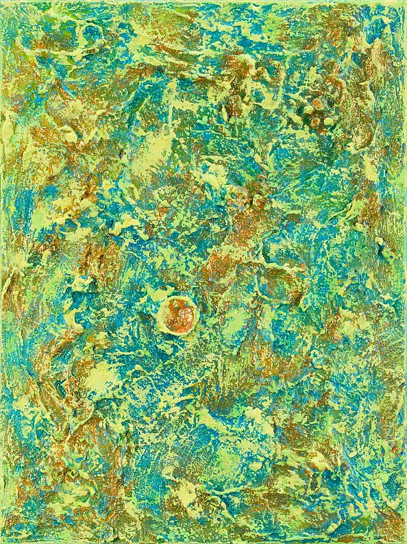 Pamela Rys, Evergreen, Impasto, Obraz akrylowy, Relief, Techniki mieszane - płótno, 120 x 40
