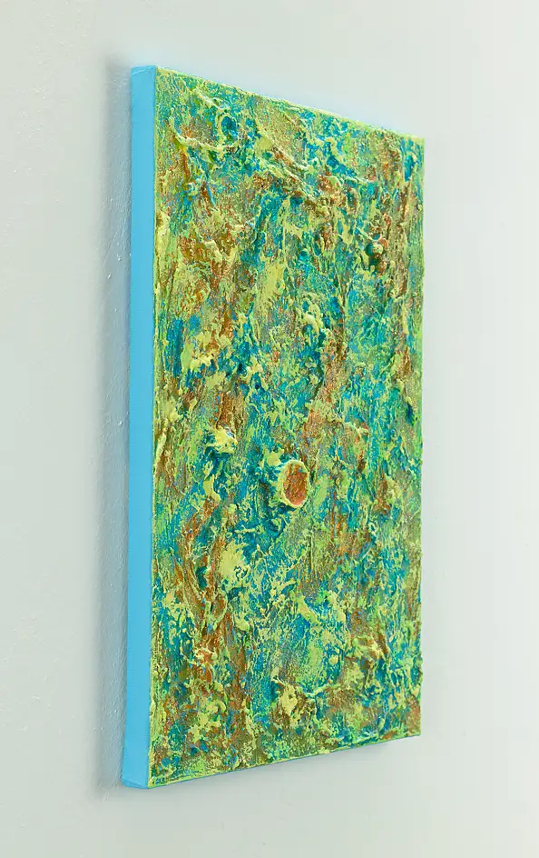 Pamela Rys, Evergreen, Impasto, Obraz akrylowy, Relief, Techniki mieszane - płótno, 120 x 40