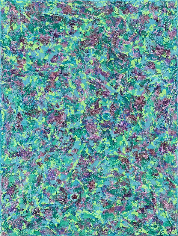 Pamela Rys, Evergreen, Impasto, Obraz akrylowy, Relief, Techniki mieszane - płótno, 120 x 40