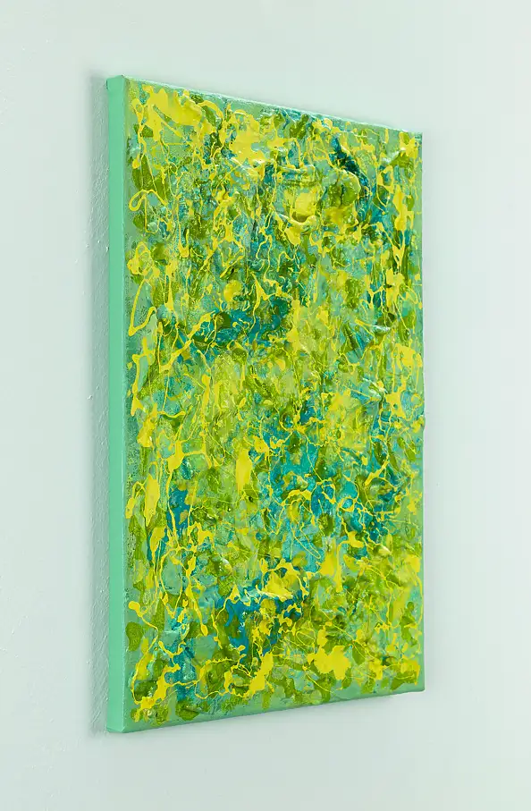 Pamela Rys, Evergreen, Impasto, Obraz akrylowy, Relief, Techniki mieszane - płótno, 120 x 40