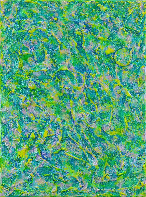 Pamela Rys, Evergreen, Impasto, Obraz akrylowy, Relief, Techniki mieszane - płótno, 120 x 40