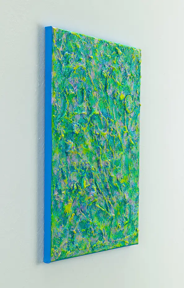 Pamela Rys, Evergreen, Impasto, Obraz akrylowy, Relief, Techniki mieszane - płótno, 120 x 40