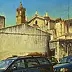 Andrzej A Sadowski - Evora-parking with dark blue Volkswagen