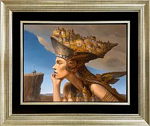 Tomasz Sętowski, Expectans nuntio - Czekając na wieści, Obraz olejny - płótno, płyta, 40 x 50