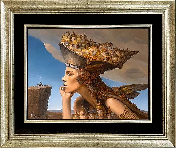 Tomasz Sętowski, Expectans nuntio - Czekając na wieści, Obraz olejny - płótno, płyta, 40 x 50