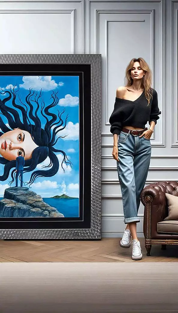 Rafał Olbiński - Eye of Medusa (Monica Bellucci) - OBRAZ OLEJNY