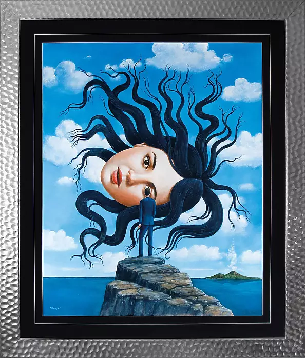 Rafał Olbiński - Eye of Medusa (Monica Bellucci) - OBRAZ OLEJNY