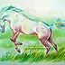 ART DOROTHEAH - FREEDOM'S CHOICE -  WARMBLOOD STALLION  - QUADRO di cavalli, pittura