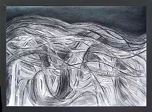 Anna Skowronek - Waves - Schwarz-Weiß-Zeichnung