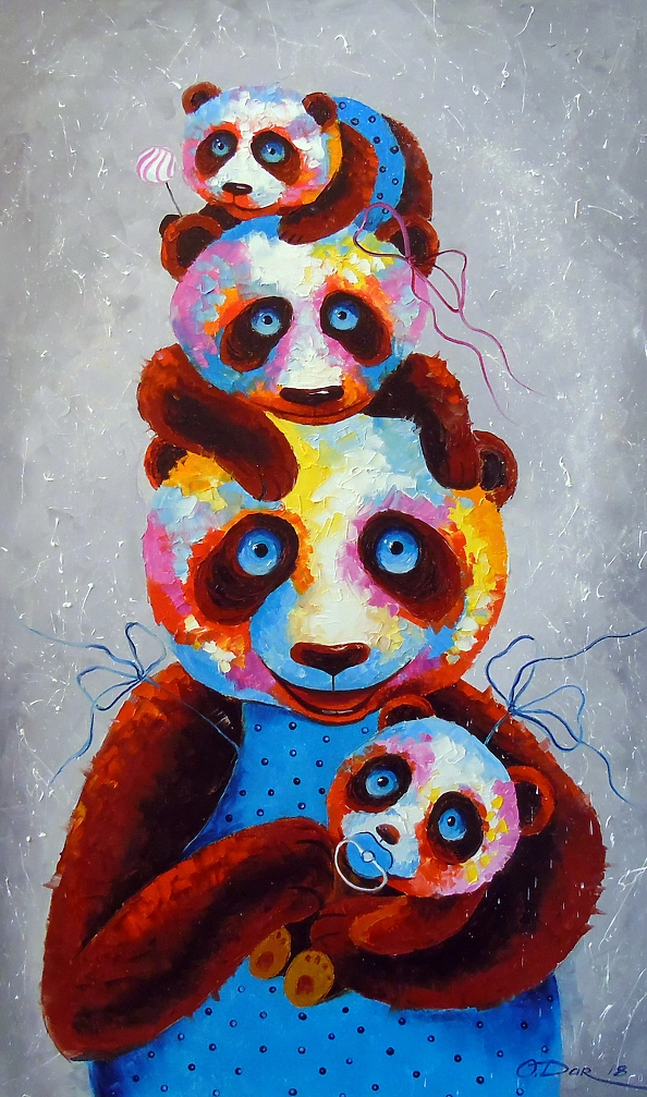 Olha Darchuk - Family of pandas