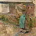 Camille Pissarro - Étendant Femme du linge