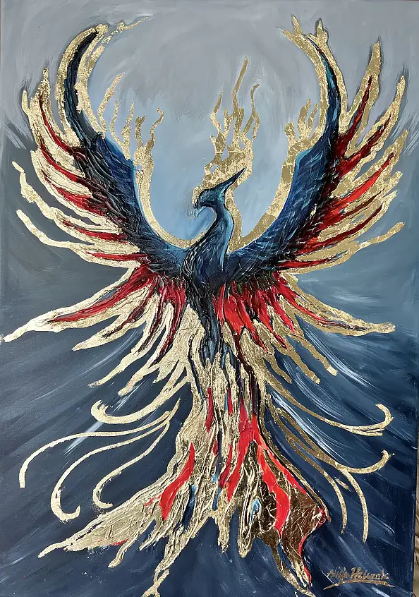 Alicja Walczak, Fenice, Dipinto acrilico - tela, 80 x 120