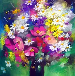 Marija Brodele, Полевые цветы, Пастель - , 60 x 90