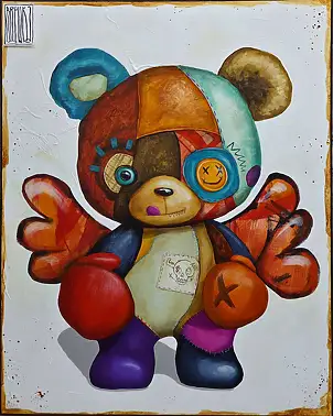 Wojciech Brewka, Fight for your Right to, Obraz akrylowy - płótno, 80 x 100