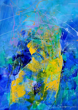 Antoni Karwowski - Figure in blue