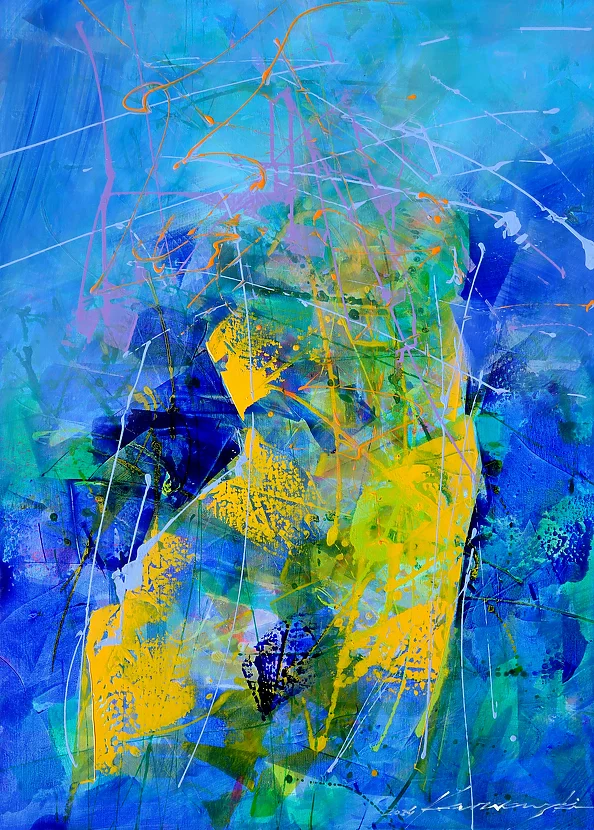 Antoni Karwowski - Figure in blue