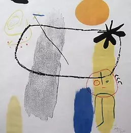 Joan Miro - Figure with Red Sun
