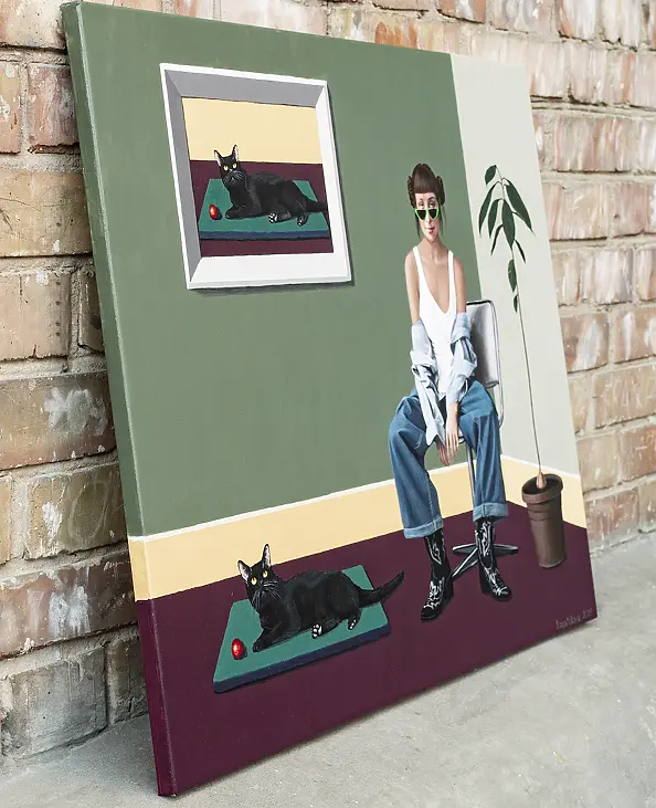 Nataliya Bagatskaya - Ficus, Cat and She...