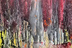 Ewa Mościszko, Finnish autumn tundra, Acrylic painting - , 100 x 70