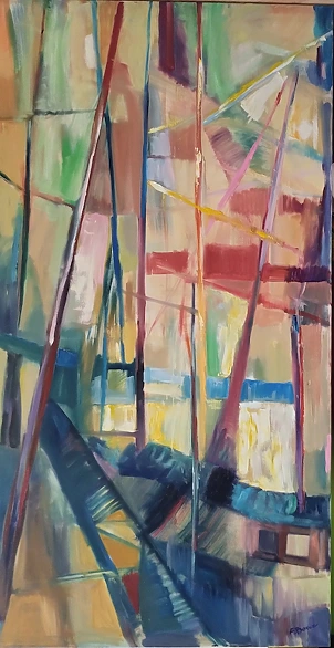 Anna Borcz - Purple sailboats