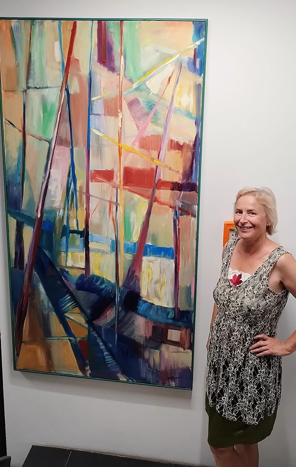 Anna Borcz - Purple sailboats