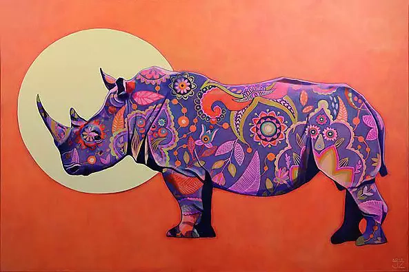Janina Zaborowska - purple rhino