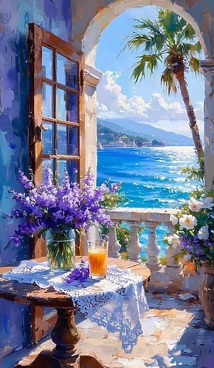   - Purple Mediterranean Landscape