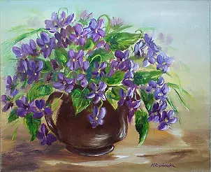 Maria Roszkowska - violets