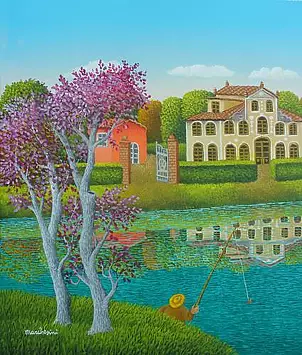   - Fisherman on the river Brenta