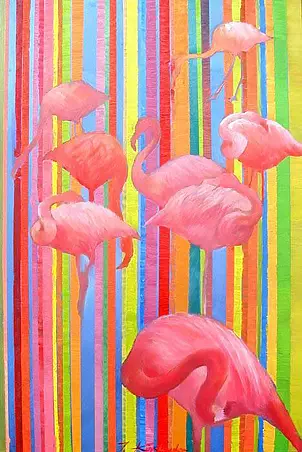 Izabela Krzyszkowska - flamingos impression