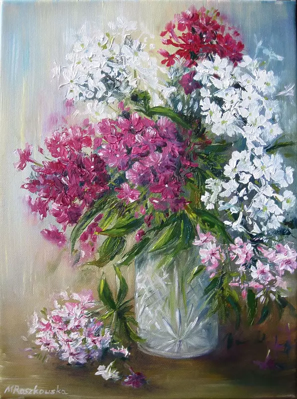 Maria Roszkowska - Floksy w kryształowym wazonie