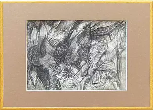 Anna Skowronek - Flora 2 -  czarno biały rysunek, oryginał, unikat