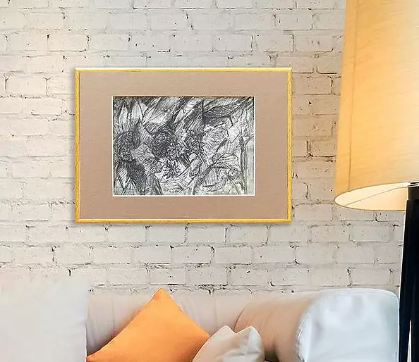 Anna Skowronek - Flora 2 -  czarno biały rysunek, oryginał, unikat