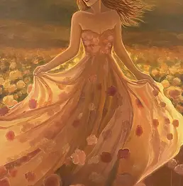 Katarzyna Melzacka, Флора, Акрилова картина - холст, 70 x 120
