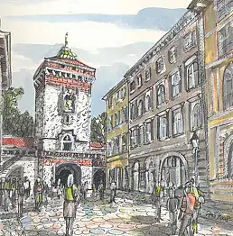 Ewa Pluskiewicz, Флориан II, Акрилова картина - папір, 21 x 30