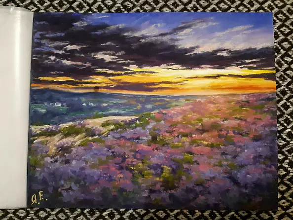 Yana Yeremenko - "Flowers at Sunset"