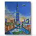 Krystyna Mościszko, Fly Dubai ?, Acrylic painting - canvas, 40 x 50
