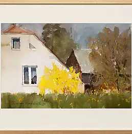 Andrzej Kacperek, Forsycja, Akwarele, Pastel - papier, 55 x 36