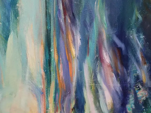 Anna Borcz, Photographe et fille au bord de la mer, Peinture à l'huile - toile, 80 x 60