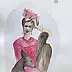 Artur Cieślar - Frida avec un marabou et un chien nu